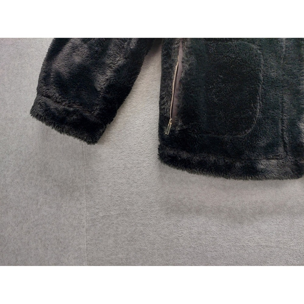 Urban Republic Collection Women Faux Fur Jacket M Black Full Zip Cozy Outdoor - Picture 5 of 15